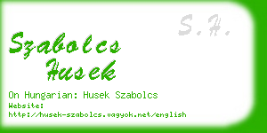 szabolcs husek business card